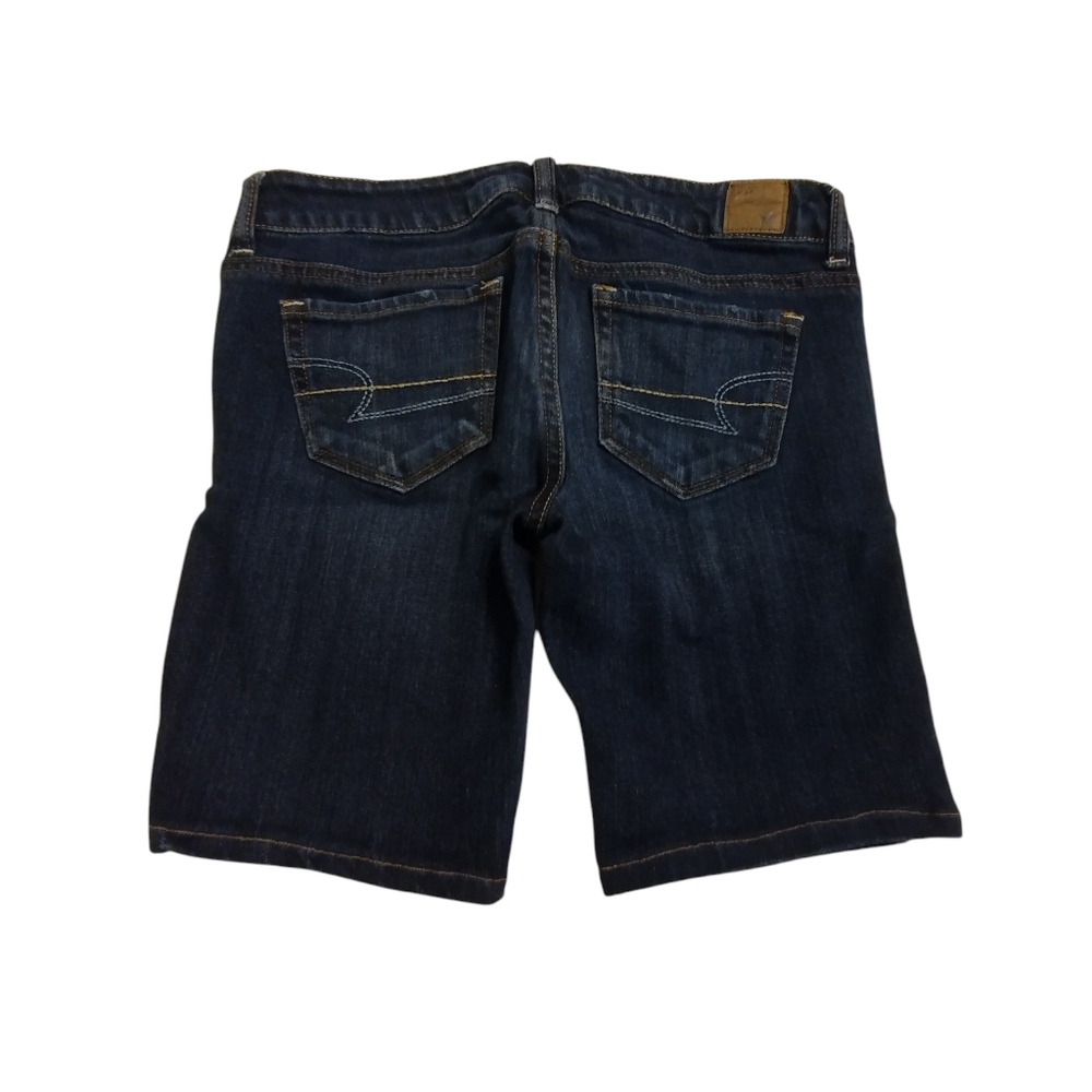 EUC American Eagle Dark Denim Bermuda Shorts Size 2 Summer - Picture 2 of 6